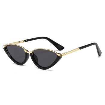 Retro Cat-Eye Half-Frame Sunglasses for Women