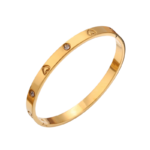 Titanium steel Eternal Love Diamond Bangle bracelet
