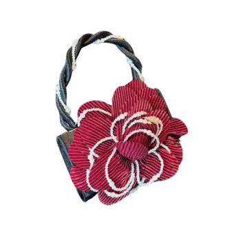 Elegant Bloom Petal Pearl Charm Clutch