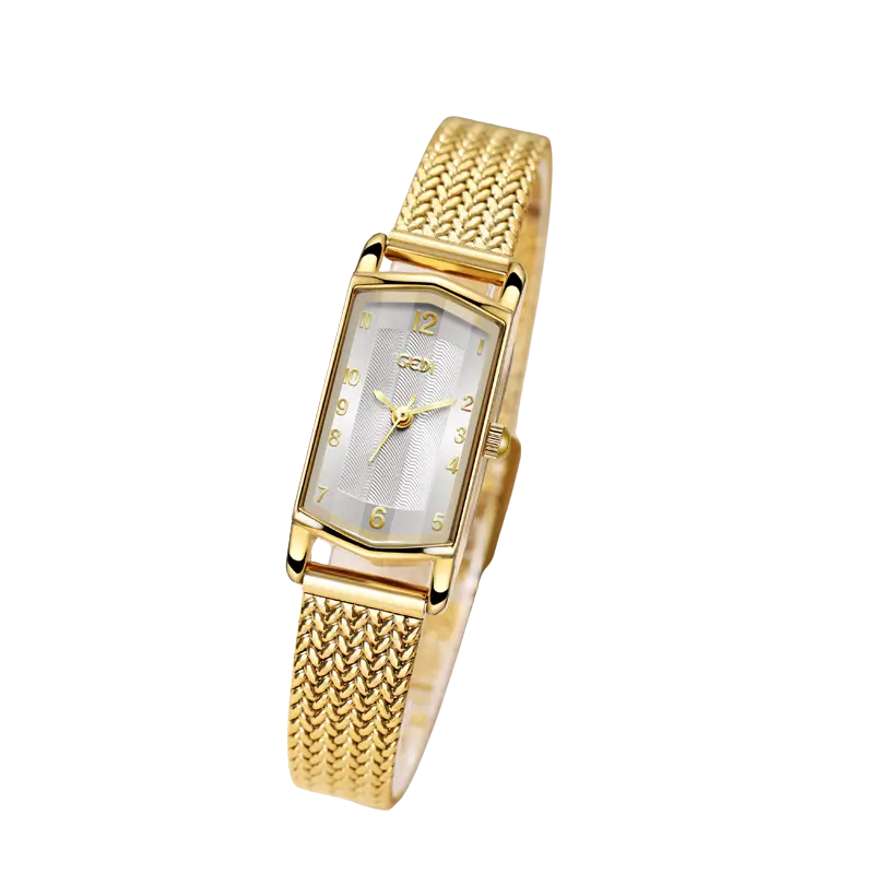 Gedi Wheat Ear Gold Mesh Women's Waterproof Quartz Watch Gedi Wheat Ear Gold Mesh Women's Waterproof Quartz Watch
