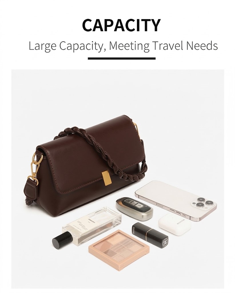 Flap Cover Braided Shoulder Bag