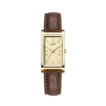 Gedi Antique Simple Rectangular Retro Gold Women's Watch