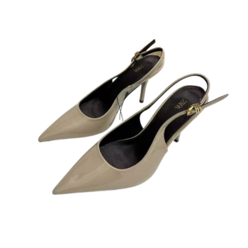 ZA Elegant Glossy Slingback Stilettos