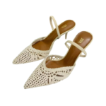 ZA Chic Woven Slingback Stiletto Heels