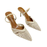ZA Chic Woven Slingback Stiletto Heels