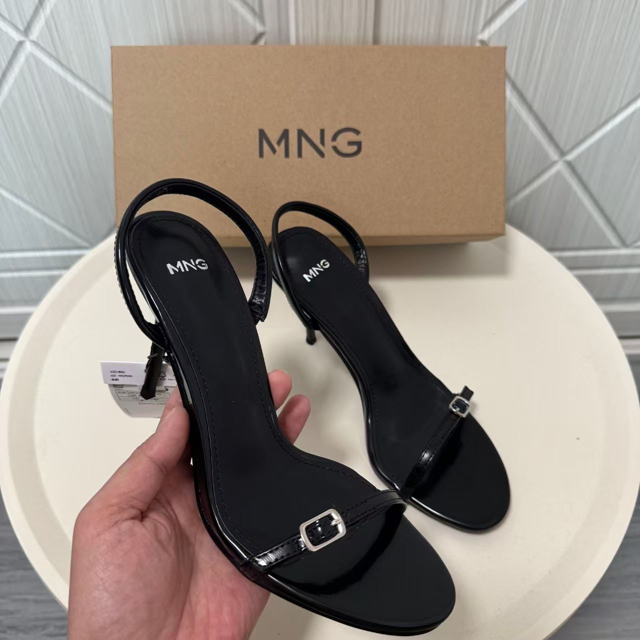 MNG Elegant One Strap Buckle High Heel