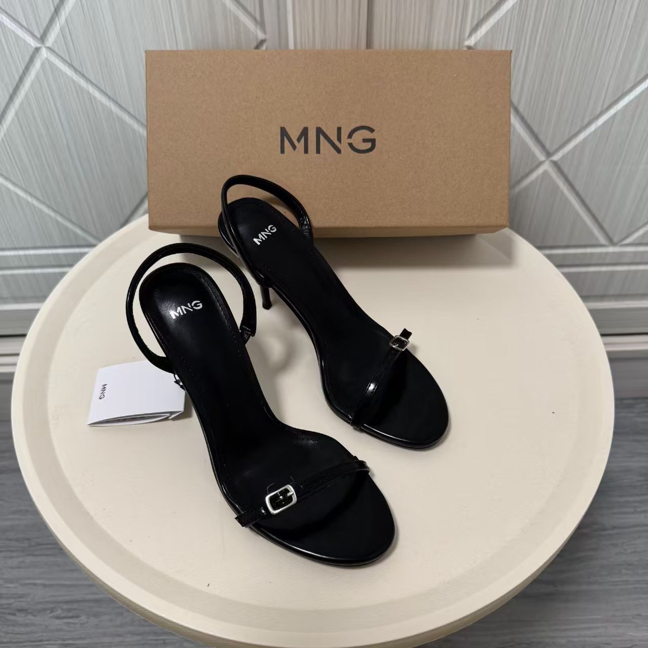 MNG Elegant One Strap Buckle High Heel