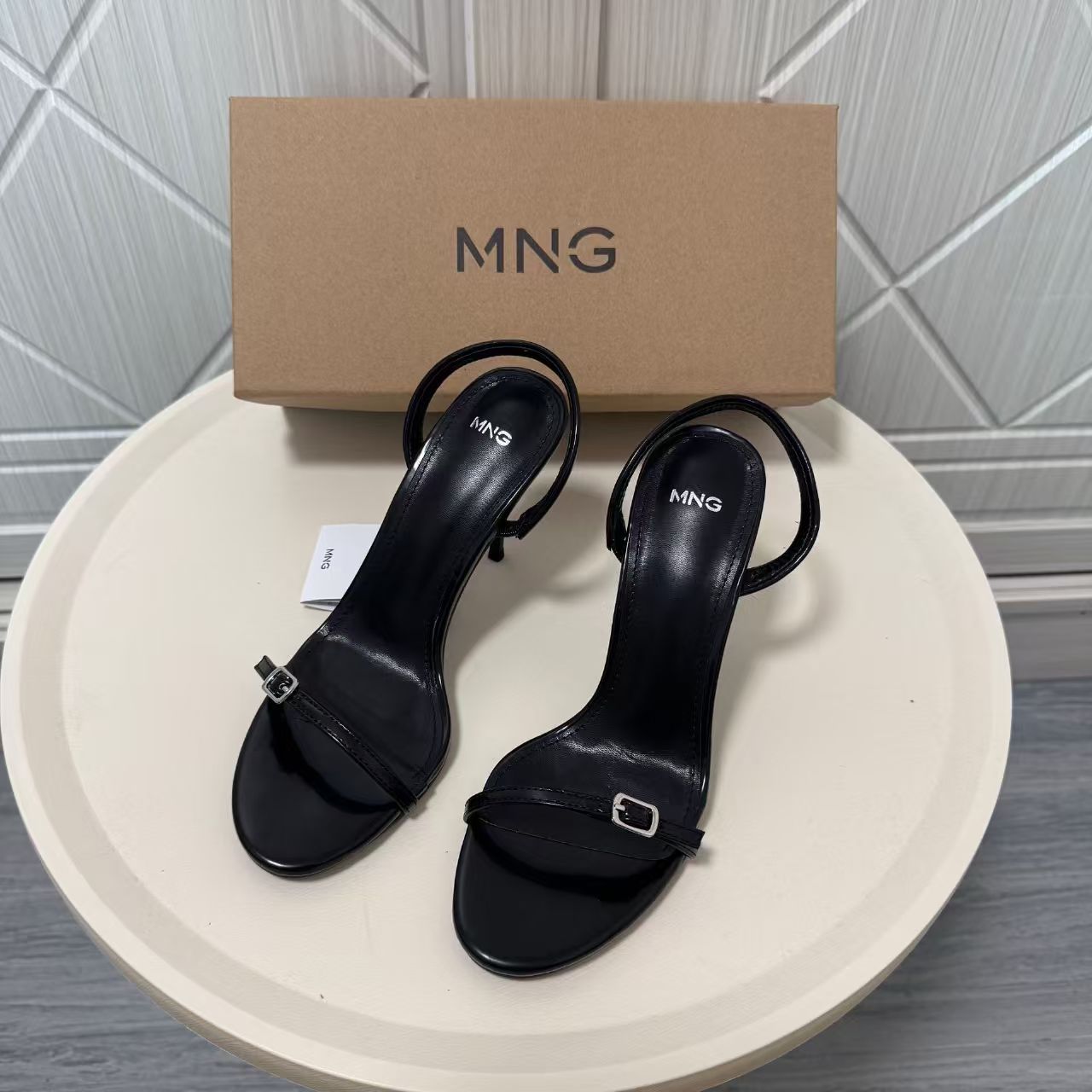 MNG Elegant One Strap Buckle High Heel