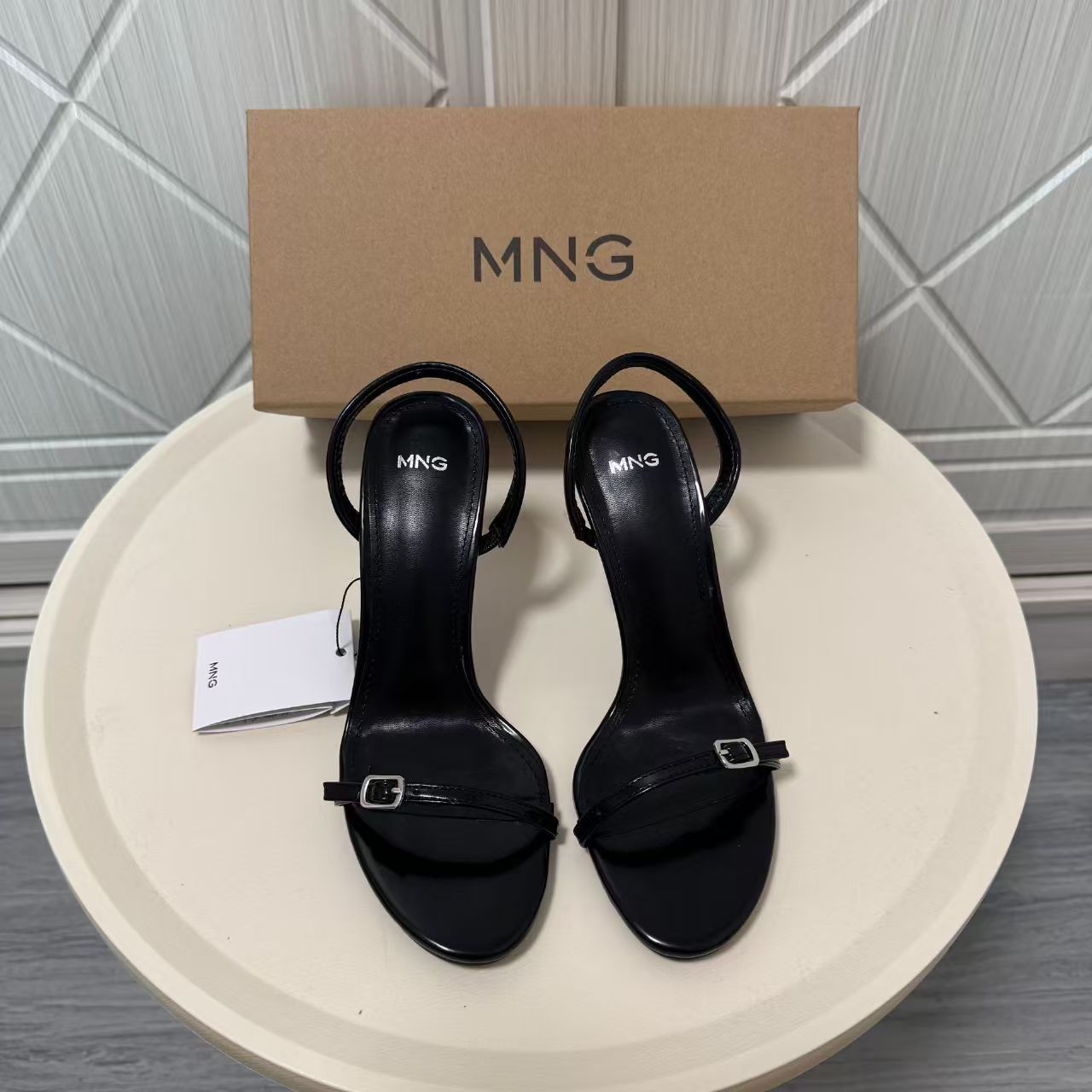 MNG Elegant One Strap Buckle High Heel