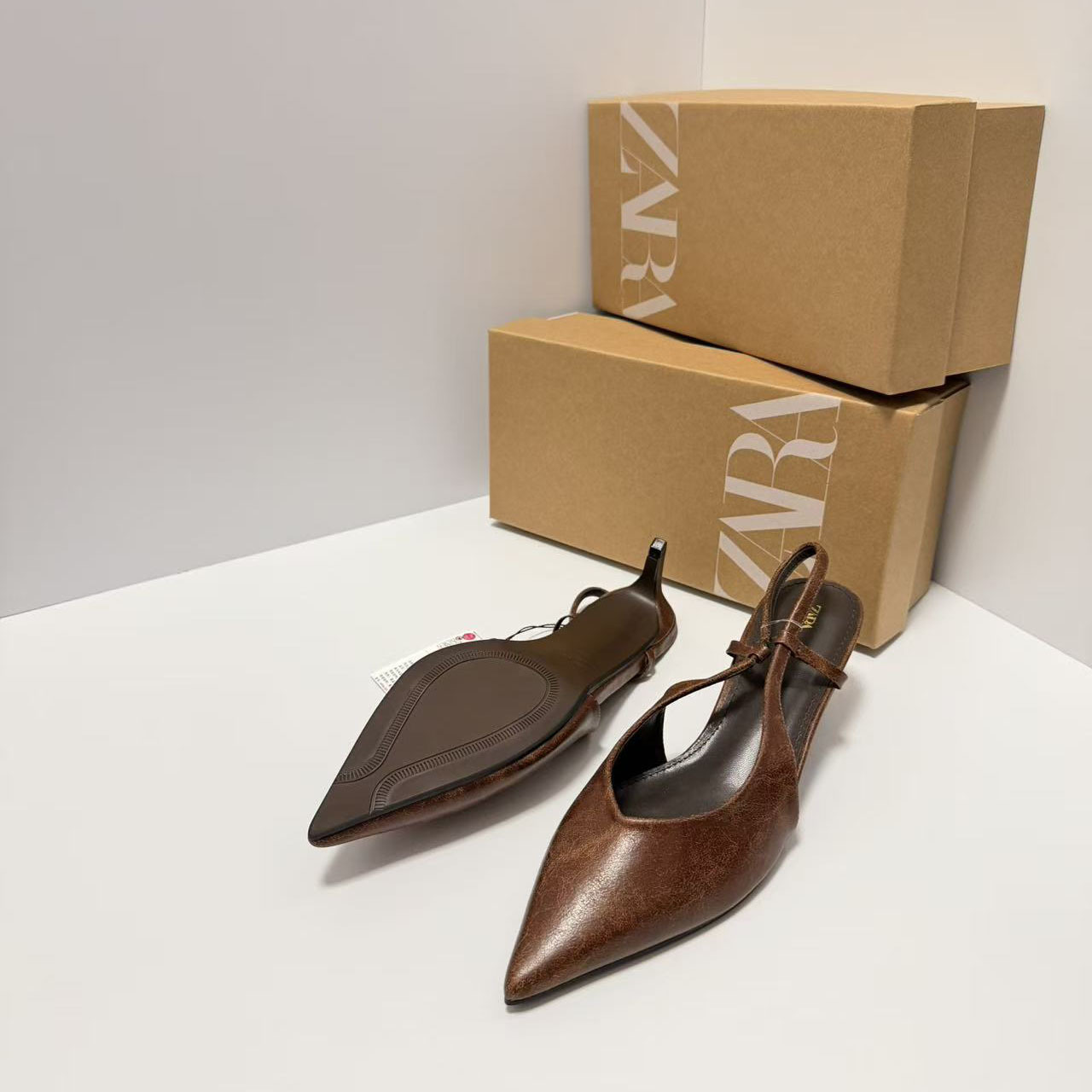 ZA Cognac Kitten Heel