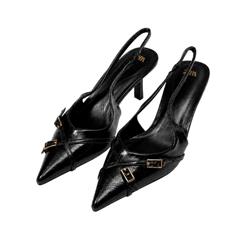 ZA Viper Buckle Slingbacks (1) ZA Viper Buckle Slingbacks