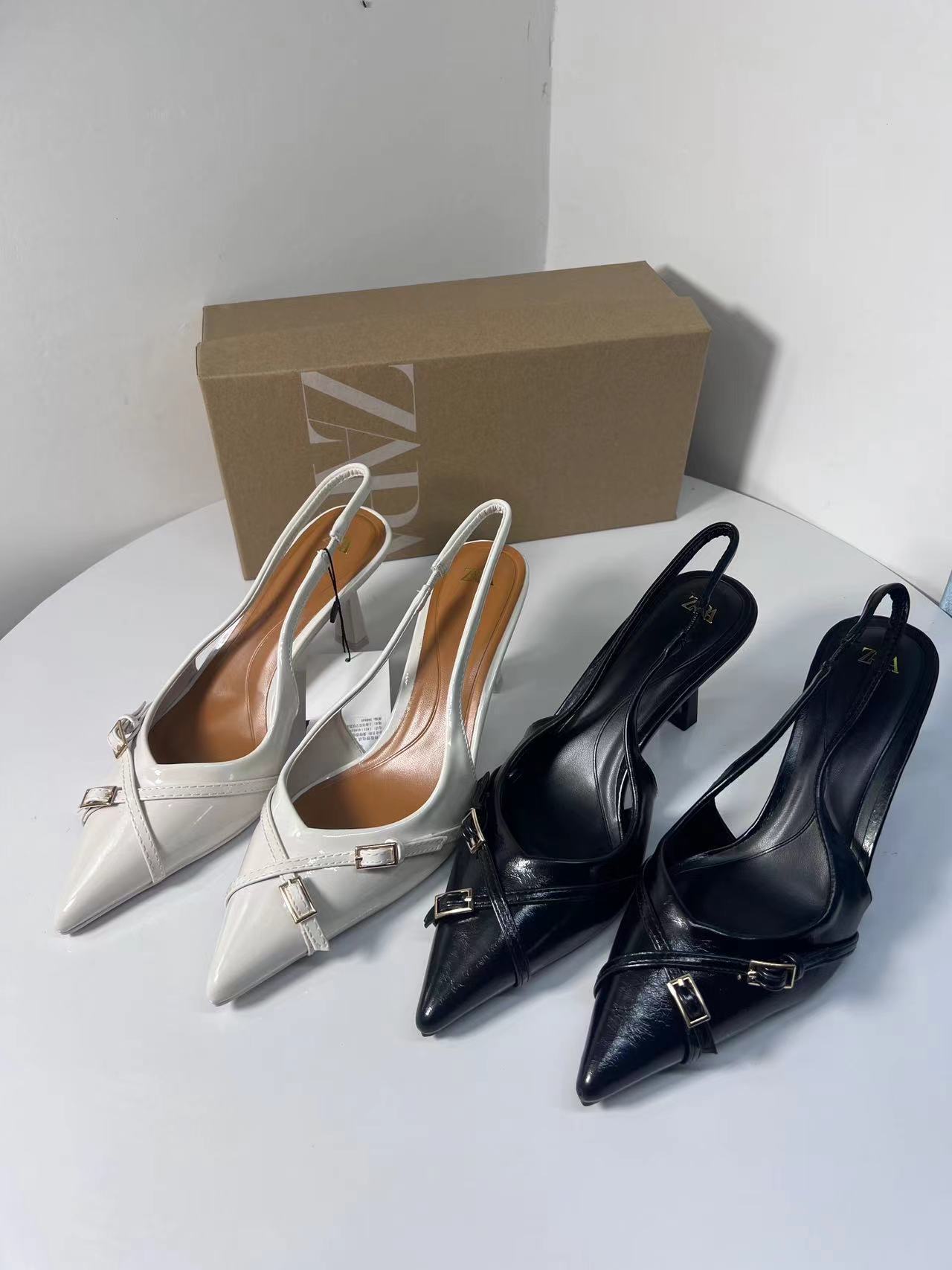 ZA Viper Buckle Slingbacks