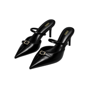 Za Pointed Buckle Arrow Heel