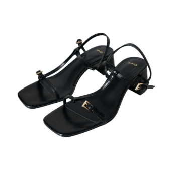 MNG Aria T Strap Block Heel