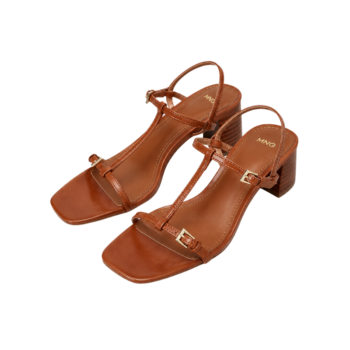 MNG Aria T Strap Block Heel