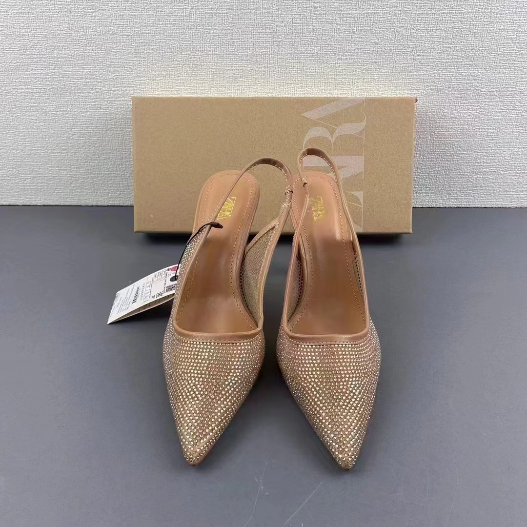 ZA Aria Rhinestone Slingback Heels