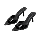 MNG Glossy Peep Toe Heels