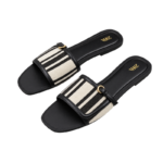 ZA Woven Stripe Buckle Sandal