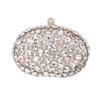 Oval Crystal Luxe Clutch