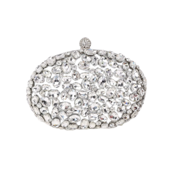 Oval Crystal Luxe Clutch