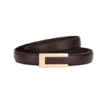 Sleek Rectangle Buckle Leather Belt